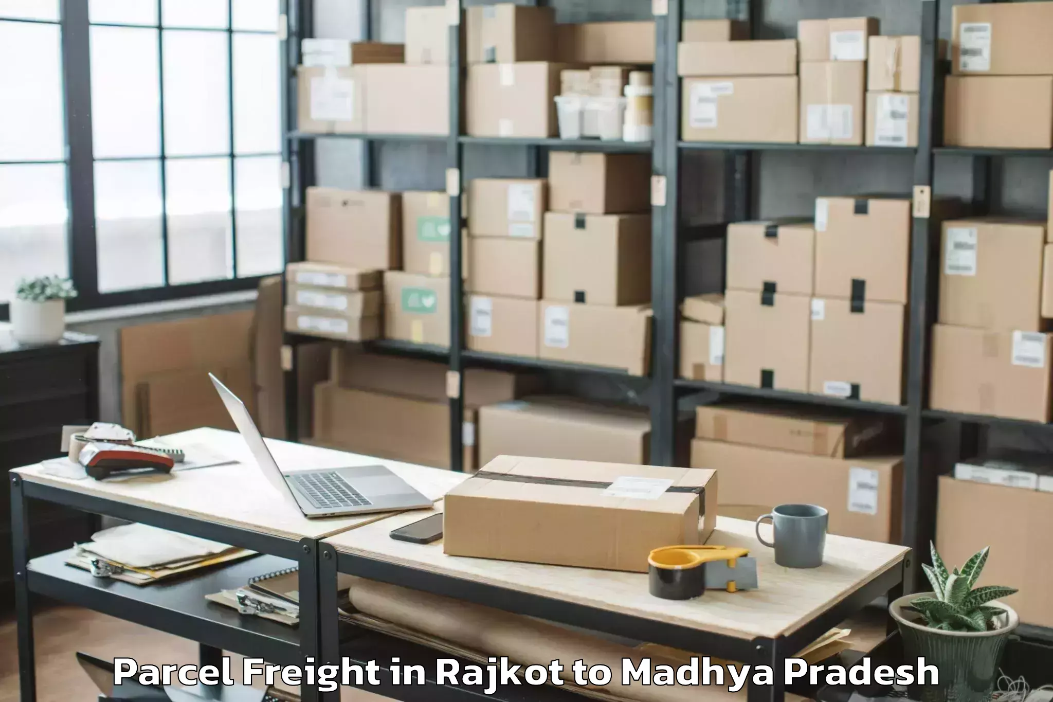 Efficient Rajkot to Tarana Ujjain Parcel Freight